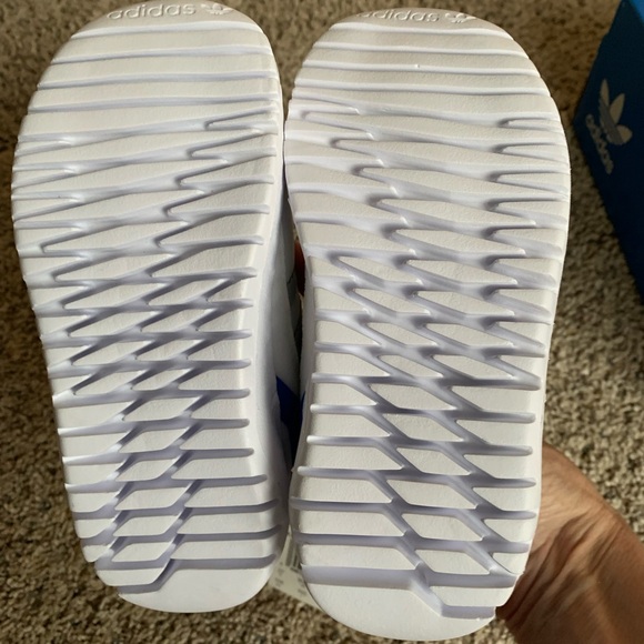 Adidas Kids Flex EL I White Red Blue Sneakers - Picture 5 of 6